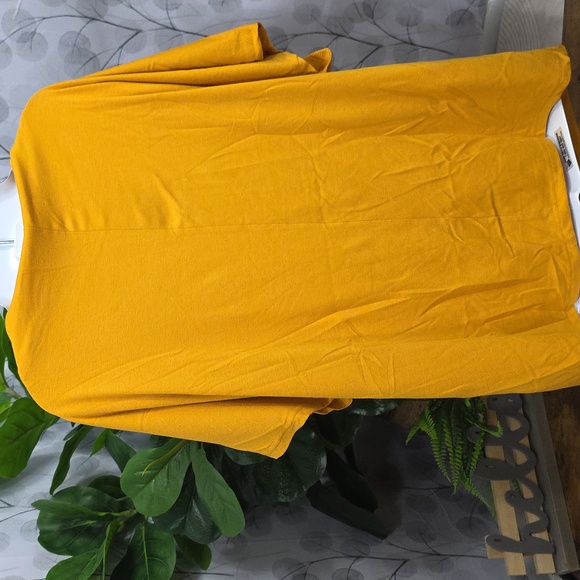 Boho Mustard Yellow Off-the-Shoulder Knot-Front Top - Picture 8 of 10